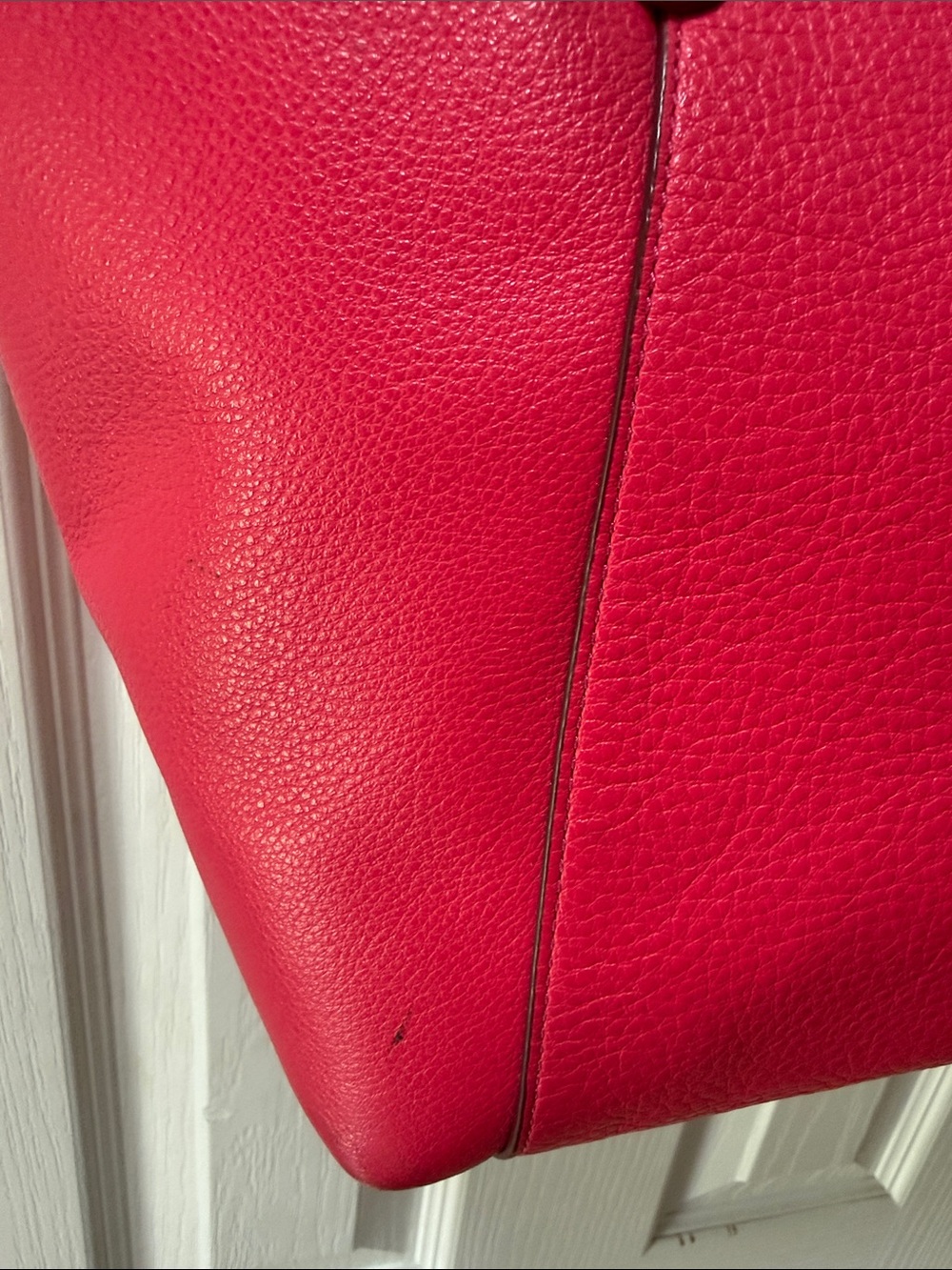 Coach Hot Pink Pebbled Leather Tote - Picture 4 of 12